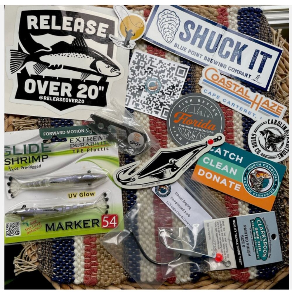 Fishing , Hooks, Lures Decals Ethical Barb, Clarkspoon/Gamefish Spoon, Pin Swag